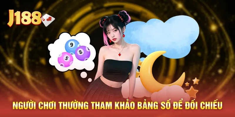 Người chơi thường tham khảo bảng số để đối chiếu